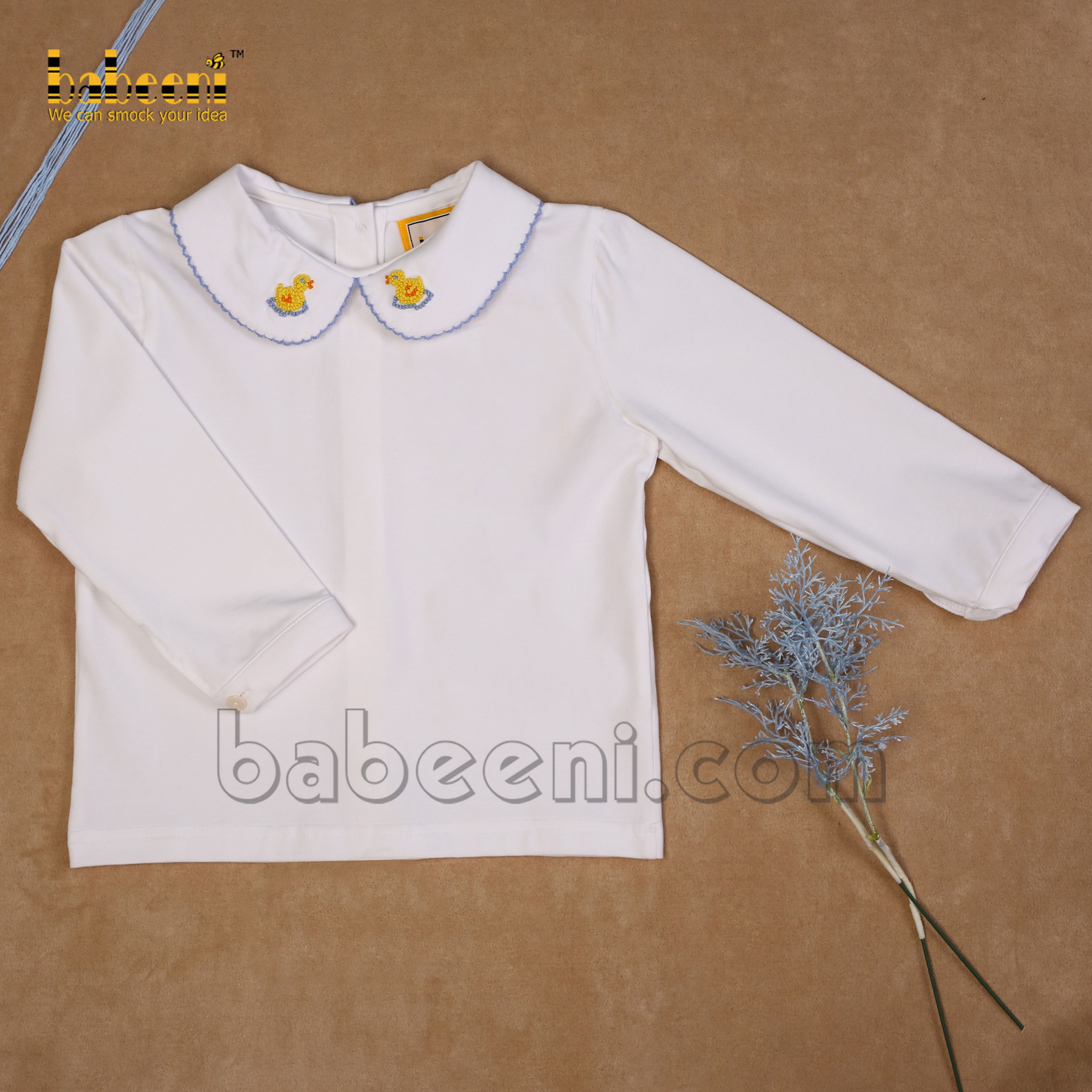 Hand embroidery baby shirt - KBS 09